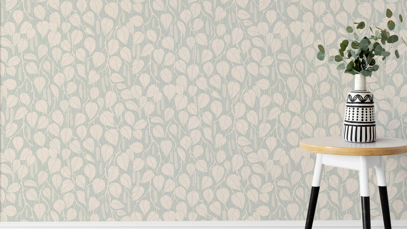 Dewy Birch Branches Wallpaper⁠