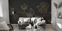 Black Lotus Luxury Wallpaper Mural - Giffywalls