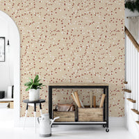 Peel and stick wallpaper with cozy dotted pattern

