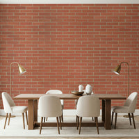 An artistic realistic brick mural on minimalist wallpaper.

