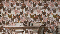 Clucking Chic Poultry Wallpaper