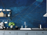 Bold dark blue wallpaper with an abstract grunge corporate vibe.
