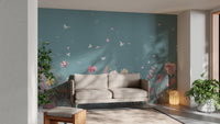 Flower Butterfly Garden Wallpaper Murals - Giffywalls