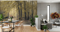 Wandbild „Gedämpfter Herbstwaldweg“