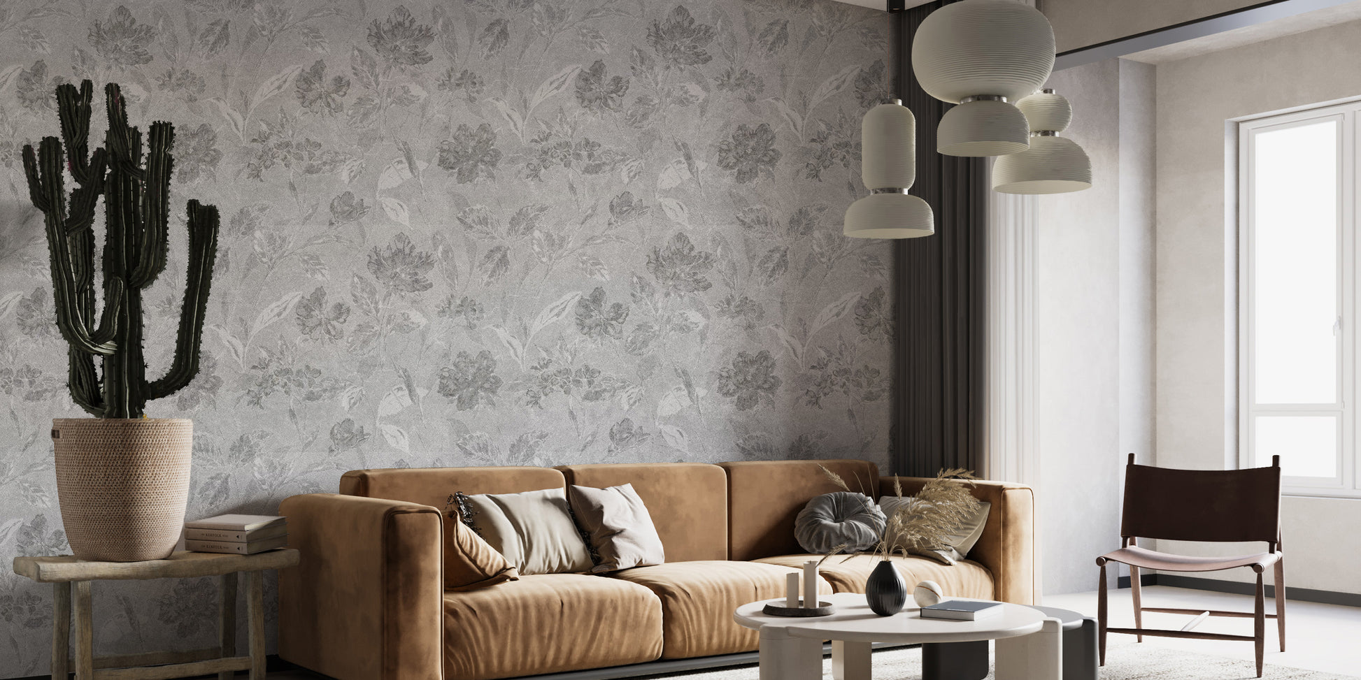 Vintage Art Flower Wallpaper Mural - Giffywalls