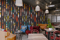 Sophisticated Vibrant Brushstroke Wallpaper Pattern
