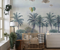 Timeless vintage-inspired tropical wallpaper design