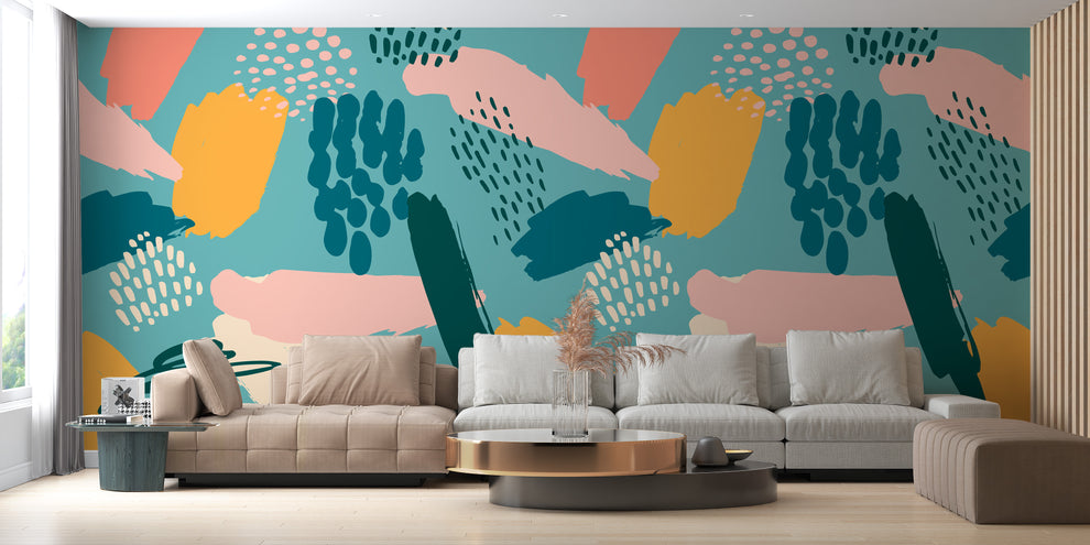 Multicolor Abstract Shapes Artistic Pattern Wallpaper Multicolor Abstract Shapes Artistic Pattern Wallpaper