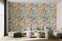 Botanical Fiesta Wallpaper Mural - Giffywalls