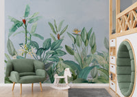 Gentle hues (pastels, creams, soft greens).

