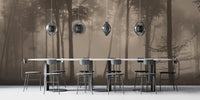 Spooky Forest Mural Wallpaper for Halloween Decor