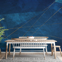 Abstract dark blue grunge wallpaper for modern professional spaces.
