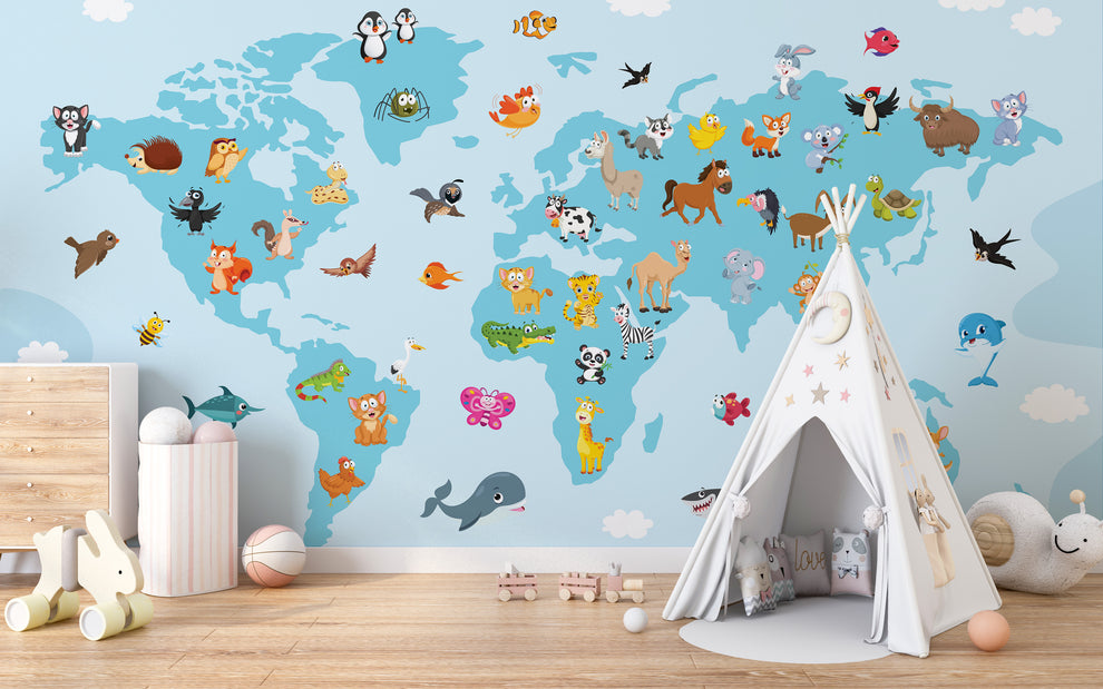 Animal World Map Wallpaper Animal World Map Wallpaper