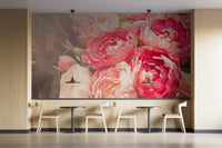 Pink floral wallpaper for modern aesthetics
