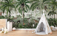 Jungle Lookbook wallpaper murals for kids room nursery - Giffywalls