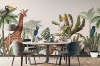Tropical Forest Animal Wallpaper Murals for Walls