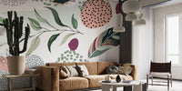 Botanical Pattern Abstract Leaves Wallpaper Murals - Giffywalls
