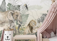 Tropical Wildlife Wall Mural - Giffywalls
