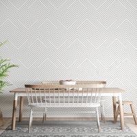 Chic light gray line art wallpaper
