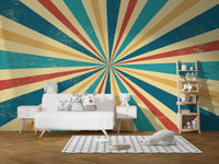 Retro Vintage Wallpaper Mural - Giffywalls