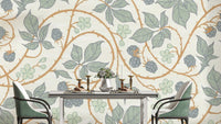 Trendy blackberry leaves wallpaper for walls

