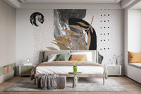 Stylish black and white marble wallpaper
