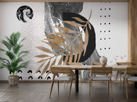 Unique monochrome marble wallpaper art
