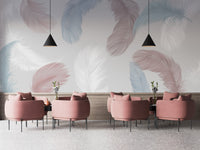 Designer Colorful Feather Wallpaper Murals - Giffywalls
