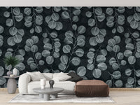 Eucalyptus Gray Leaves wallpaper mural - Giffywalls