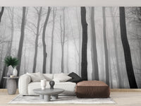 Foggy Day Halloween Jungle View Wallpaper Mural - Giffywalls