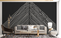 Abstract Triangle Mountain Wallpaper Mural - Giffywalls