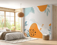 Abstract Colorful Floral Wallpaper Mural - Giffywalls