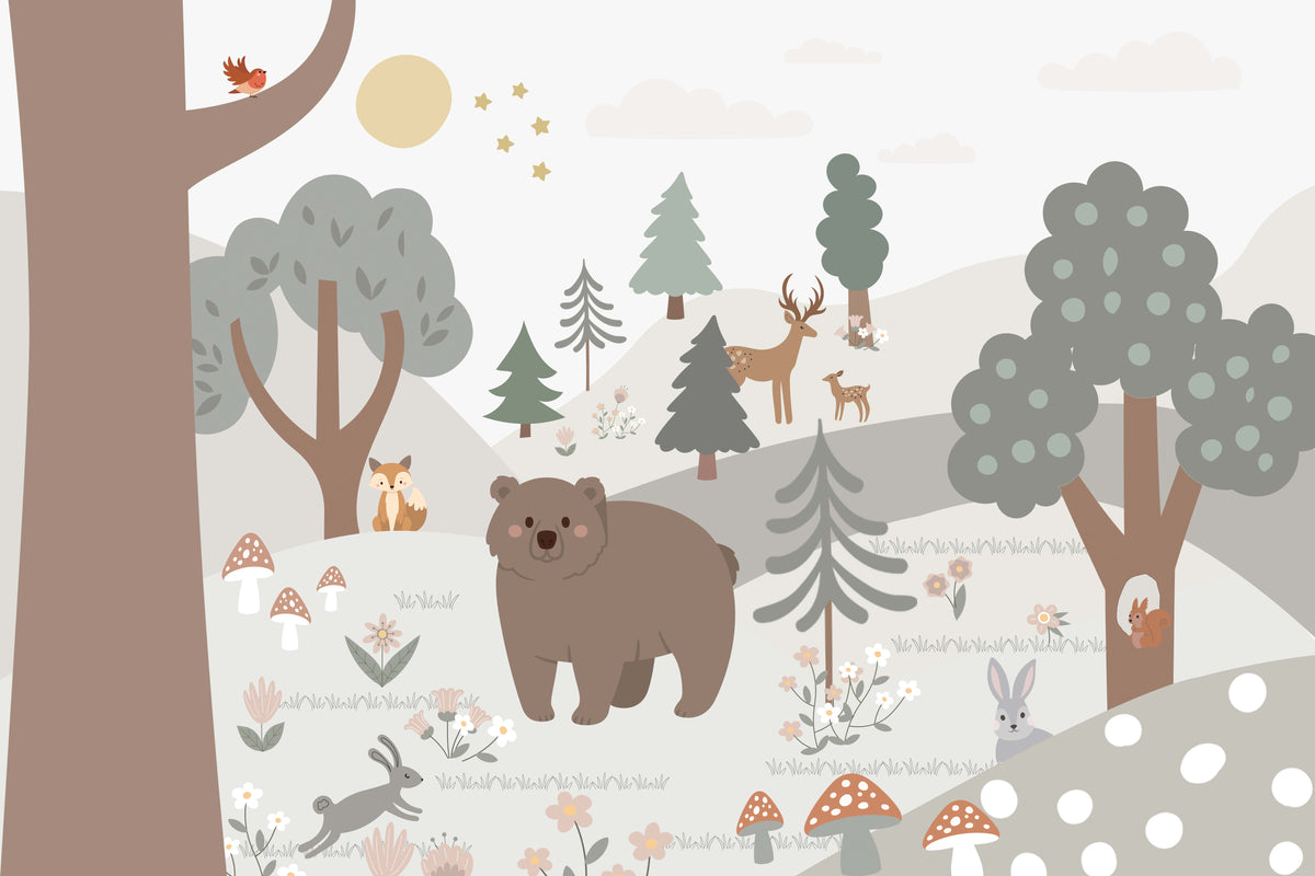 Snow Forest Pokój dla dzieci ścienki tapety in your room