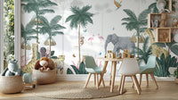 Tropical adventure wallpaper with lush greenery.
