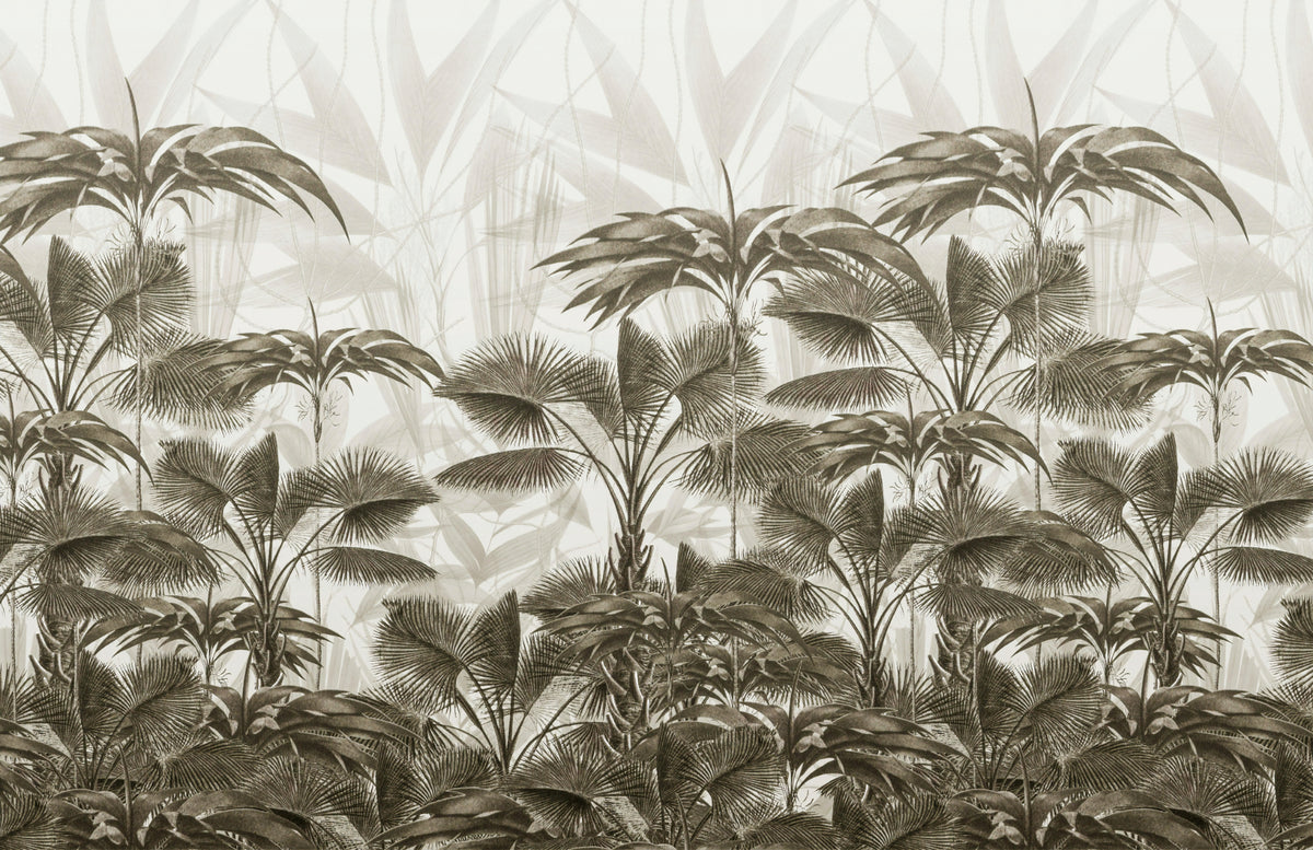 Bushy Palms Wallpaper Murals in your room — zoomed