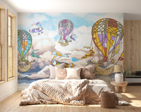 Sky & Hot Air Balloons Wallpaper & Wall Mural - Giffywalls