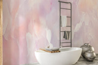 Blended pink tones marble bathroom wallpaper mural
