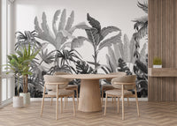 Black and white mural ideal for minimalist decor
