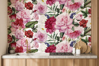 Romantic rose wallpaper mural with vibrant colors

