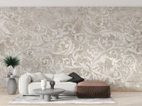 Classic vintage wallpaper with floral charm
