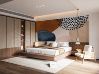 Bohemian Beige Watercolor Mural Wallpaper