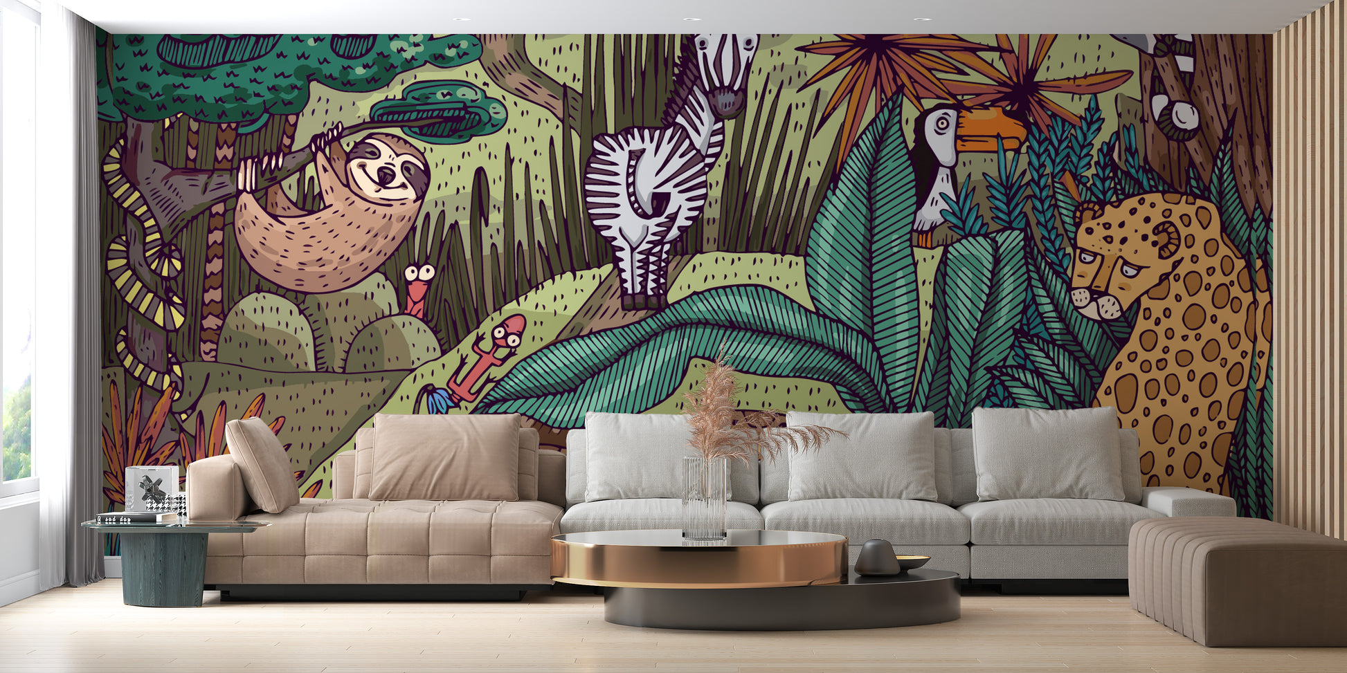 Jungle Animals Wallpaper Murals - Giffywalls