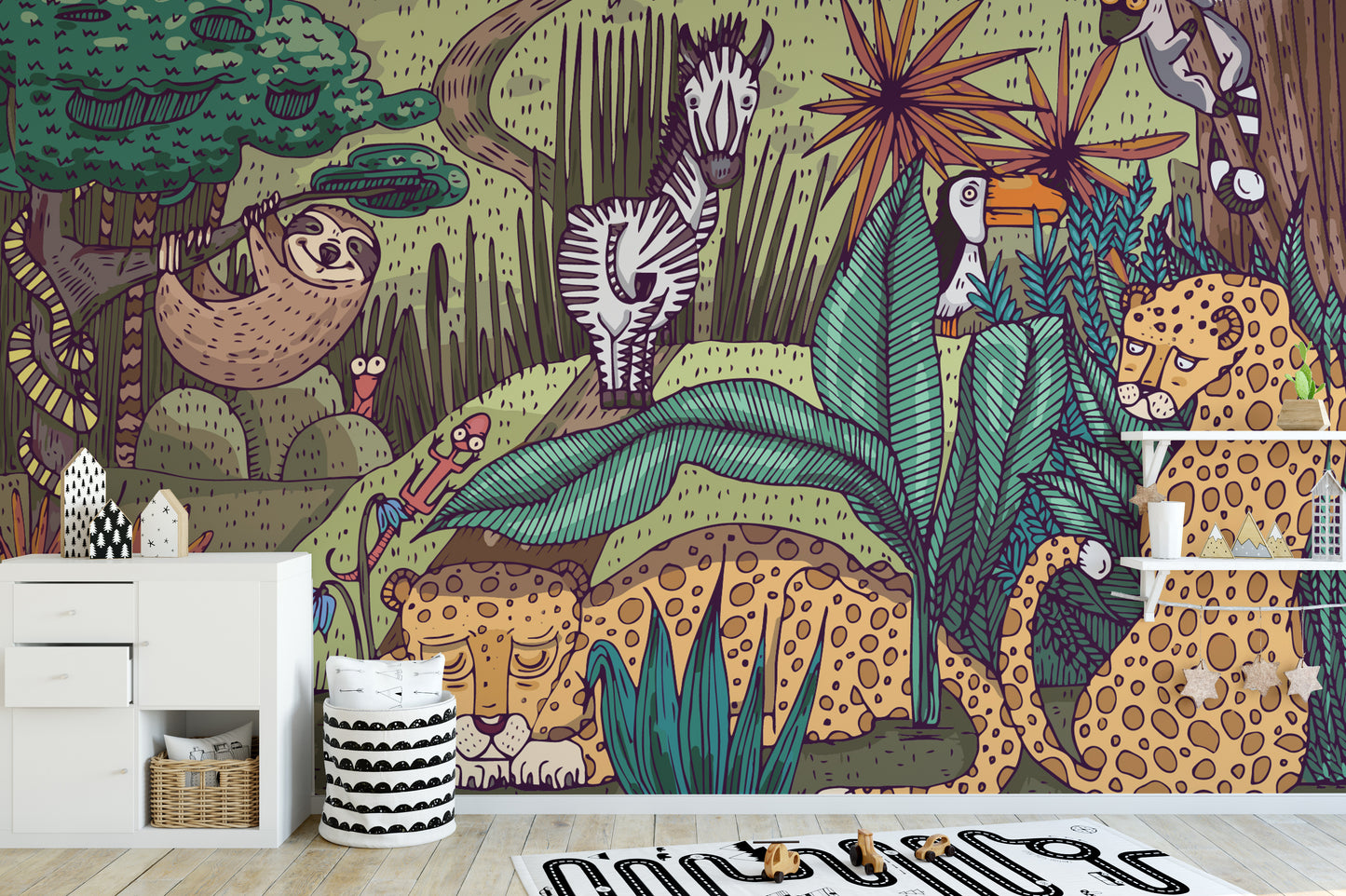 Jungle Animals Wallpaper Murals - Giffywalls