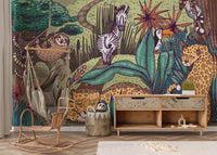 Jungle Animals wallpaper for walls