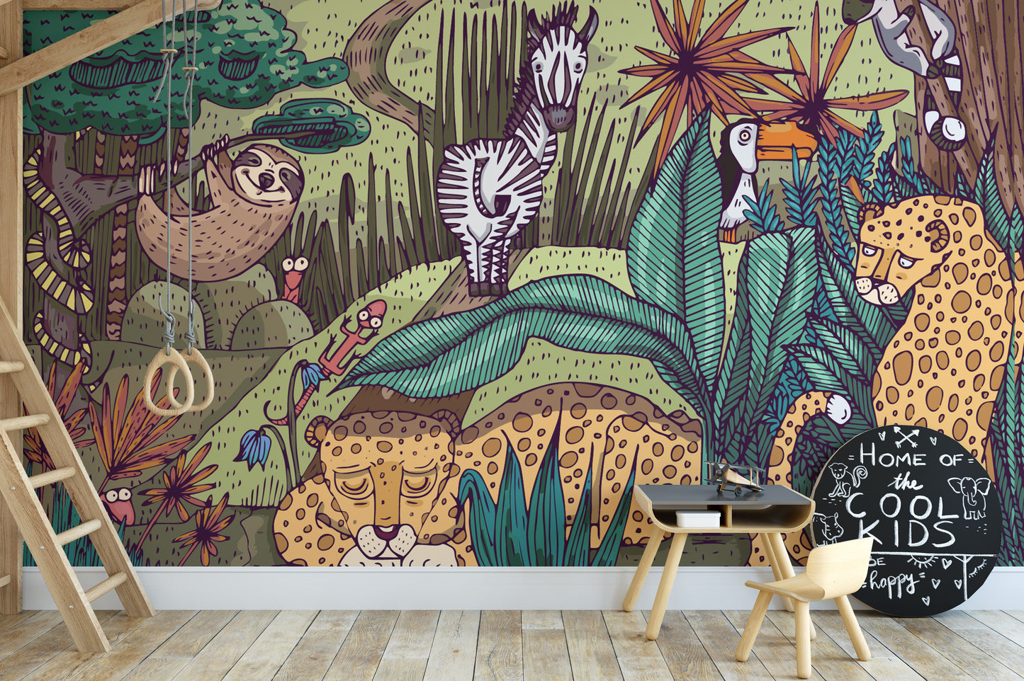 Jungle Animals wallpaper mural