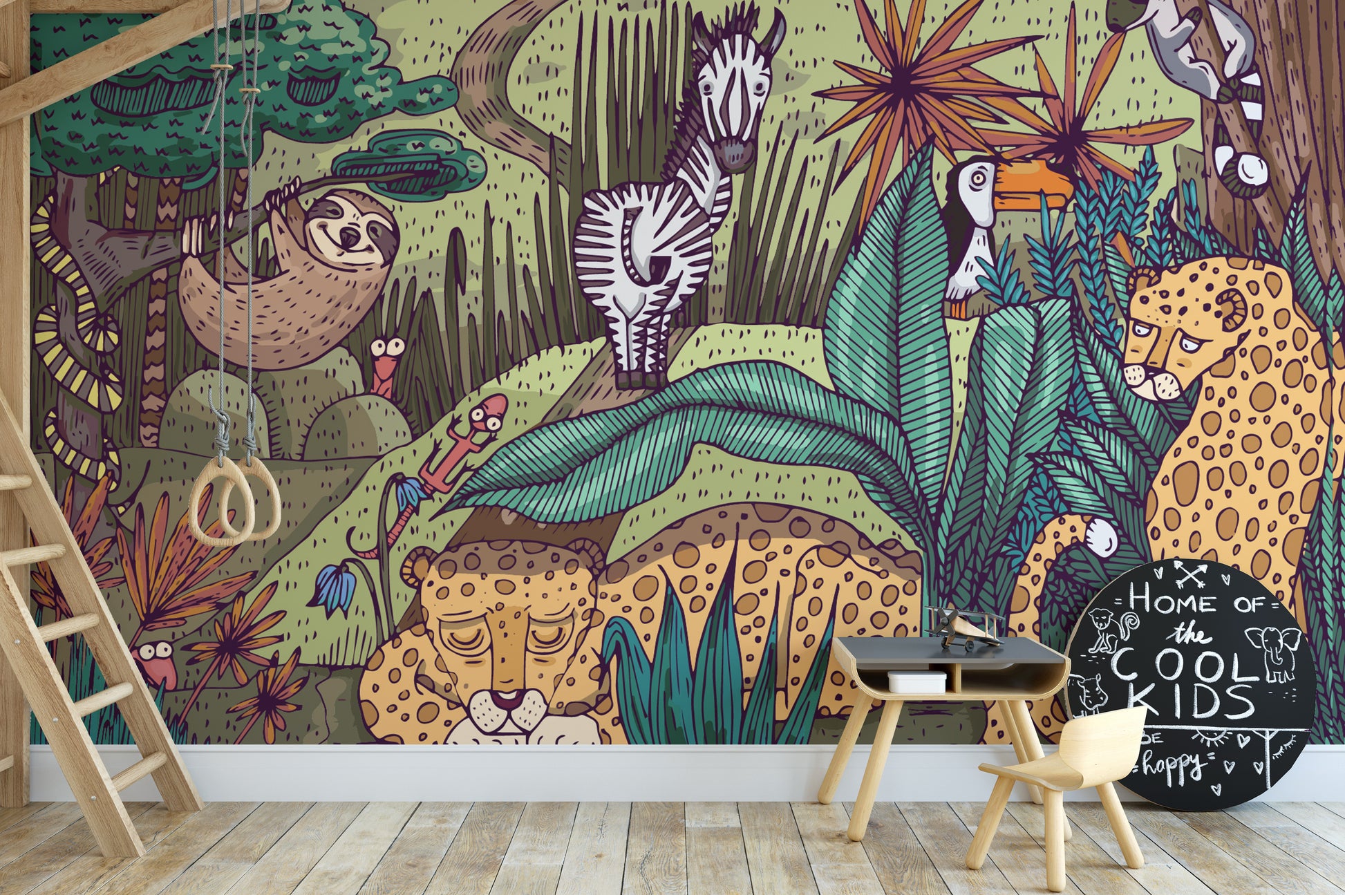 Jungle Animals wallpaper mural