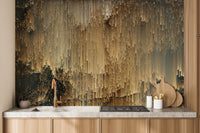 Gold Falling Light Pixels Wallpaper Murals - Giffywalls