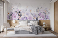 Beautiful Watercolor Peony and Rose Flower Wallpaper - Giffywalls