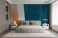 Unique colorful wallpaper with a bold concrete finish.