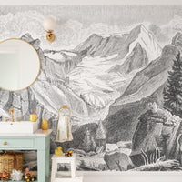 Outdoor adventure captured in mural wallpaper